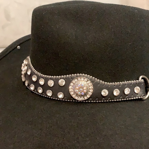 Real leather/felt Texas Cowboy hat - Black main image 6
